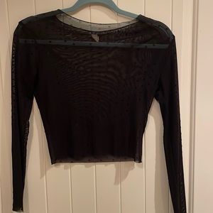 sheer mesh long sleeve